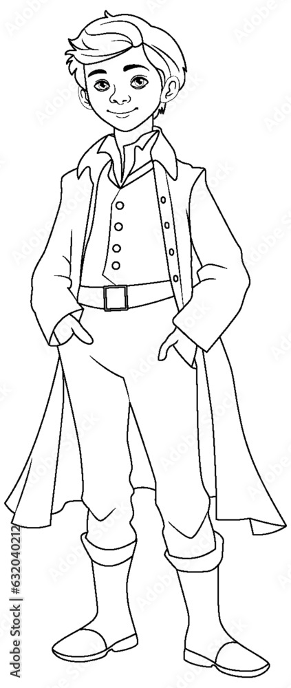 Man Wearing Victorian Vintage Outfit