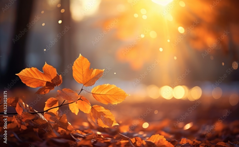 Autumn trees park background