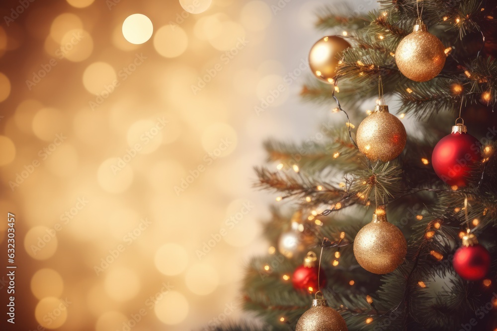 Christmas tree decoration background