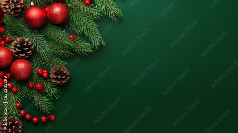 Christmas fir branch background