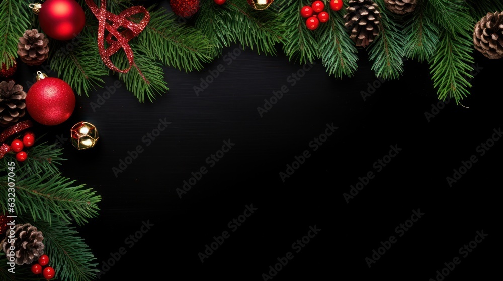 Christmas fir branch background