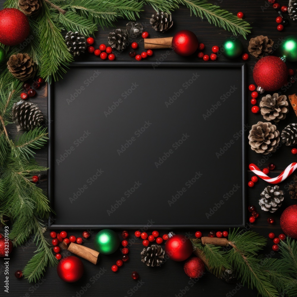 Christmas fir branch background