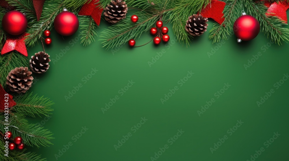 Christmas fir branch background