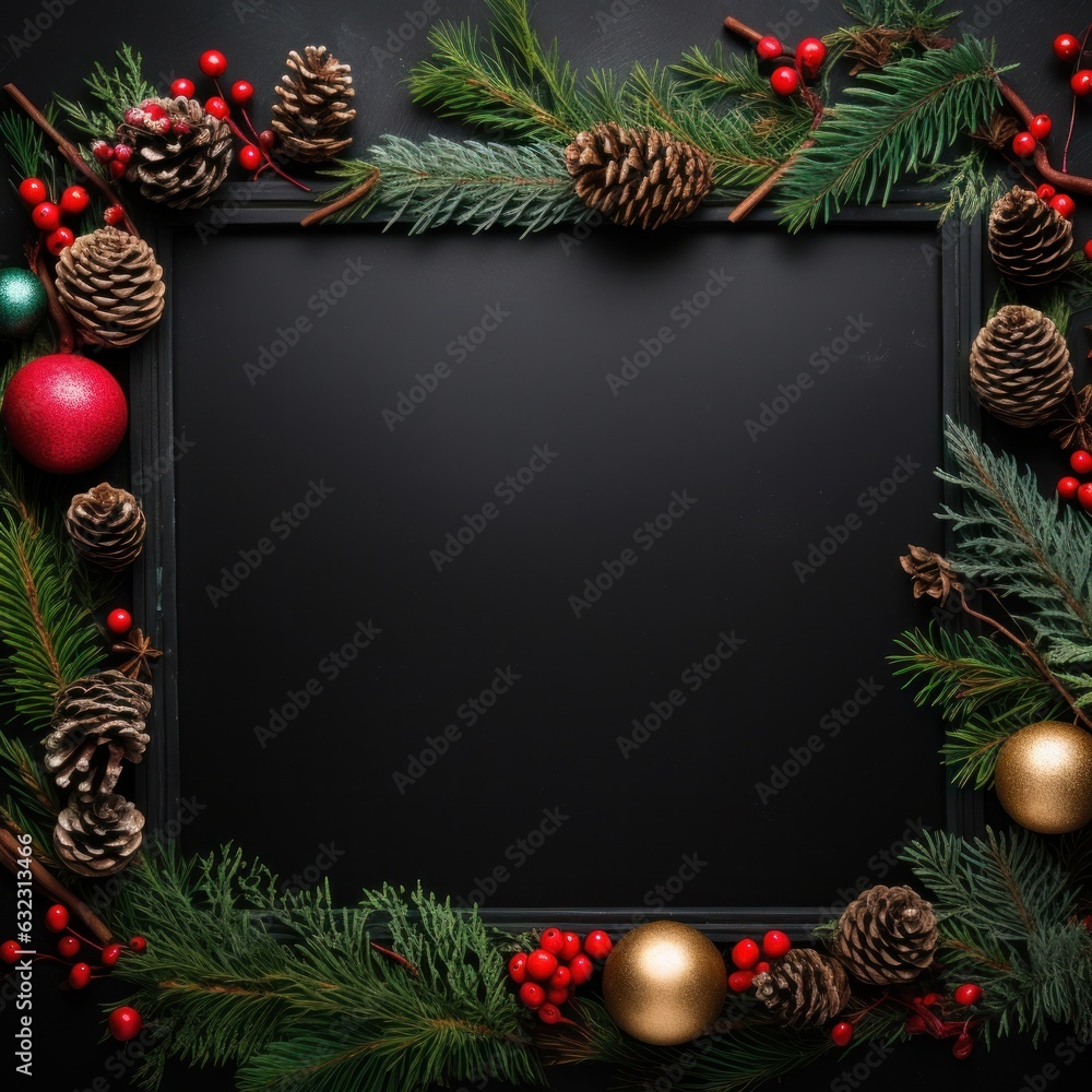 Christmas fir branch background