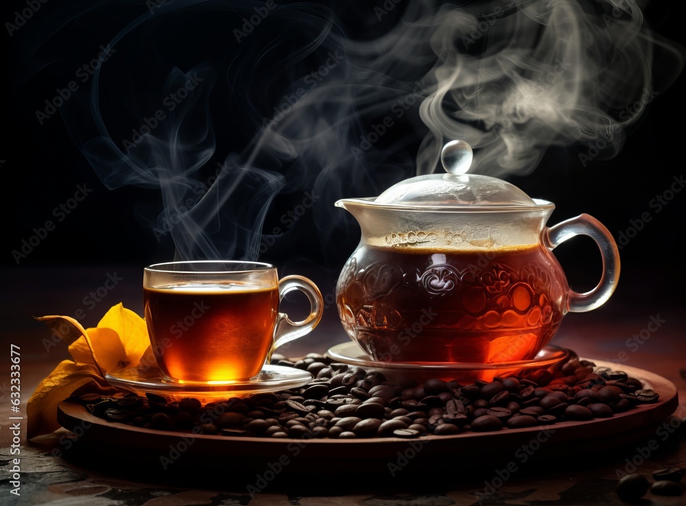 Black tea background