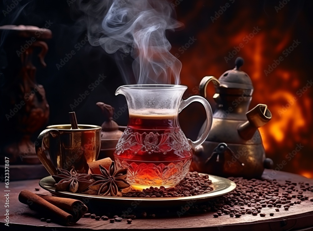 Black tea background