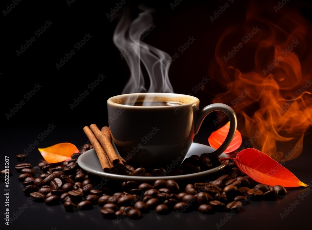 Hot fresh coffee