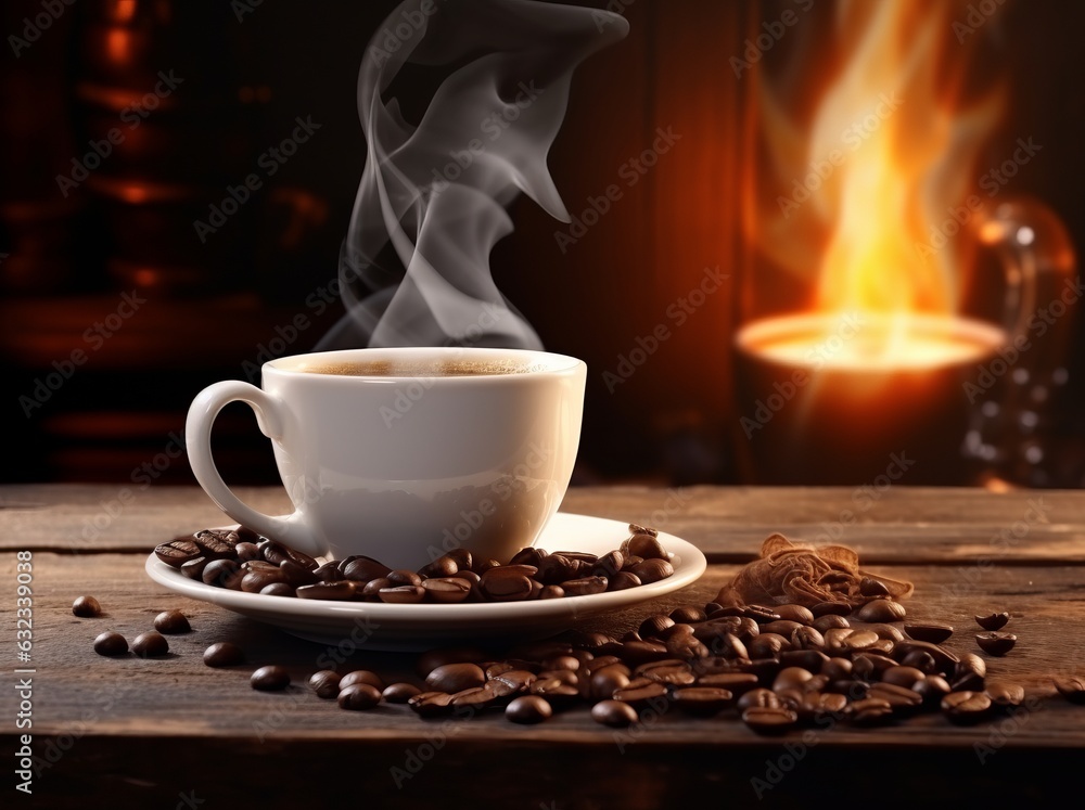 Hot fresh coffee