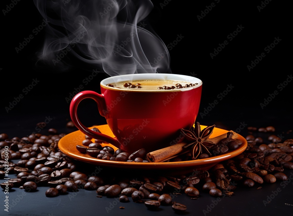 Hot fresh coffee