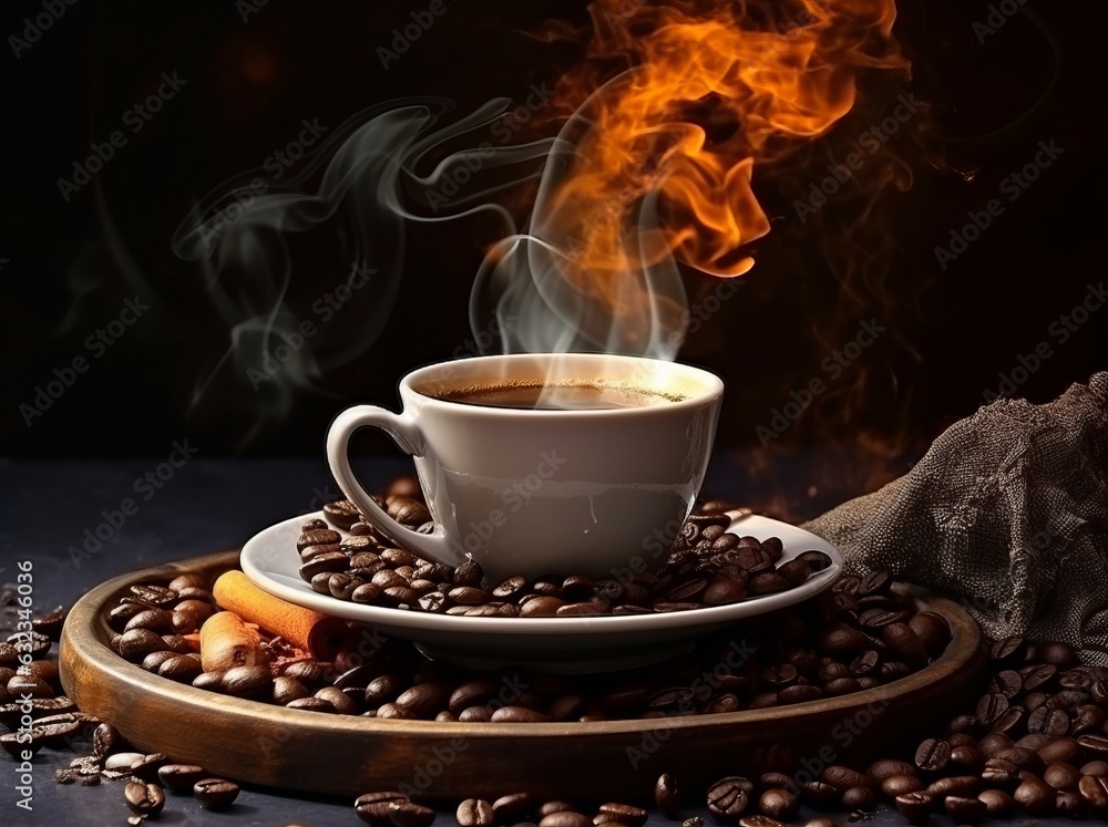 Hot fresh coffee