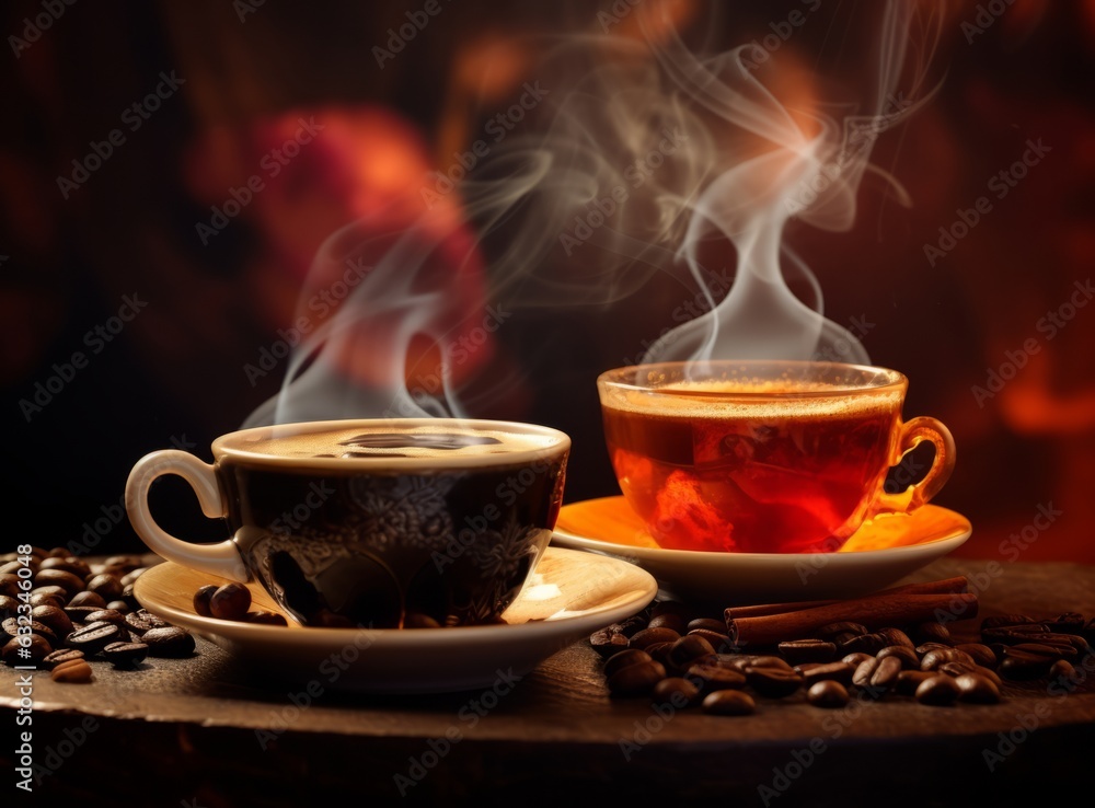 Black tea background