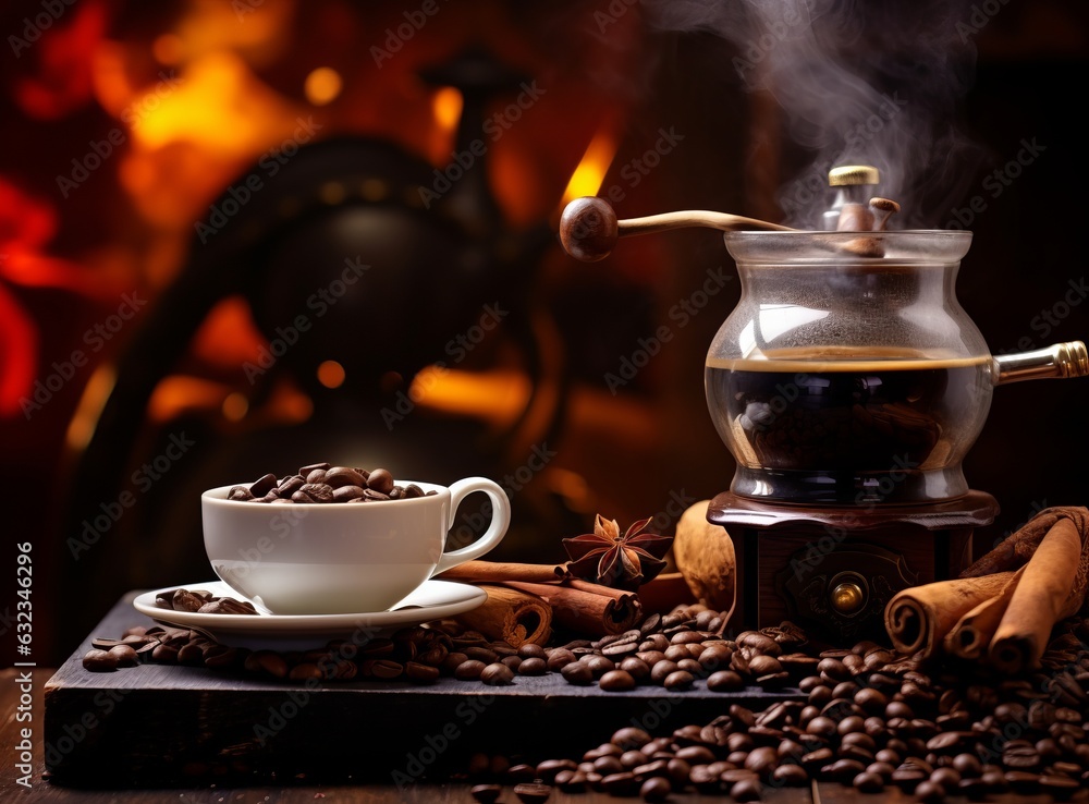 Hot fresh coffee