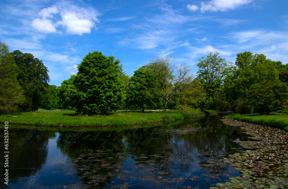 Lake in city park