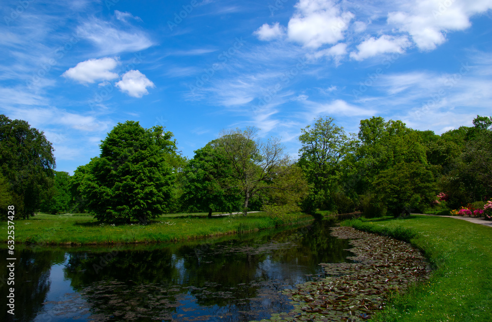 Lake in city park