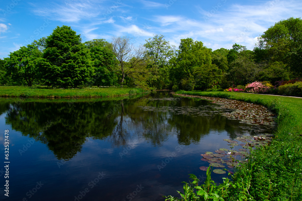 Lake in city park