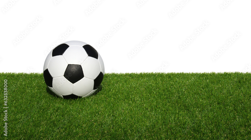 Soccer ball on green grass