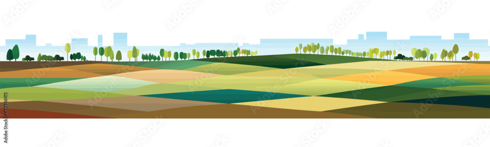 field vector simple 3d smooth cut and paste white isolated illustration