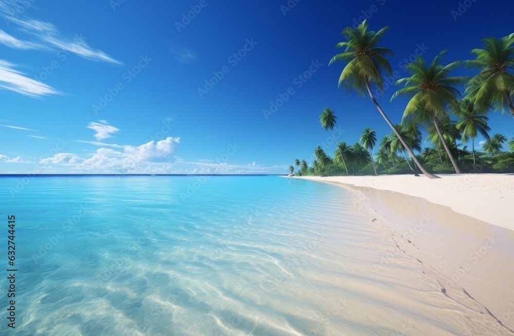 Tropical island beach wallpaper