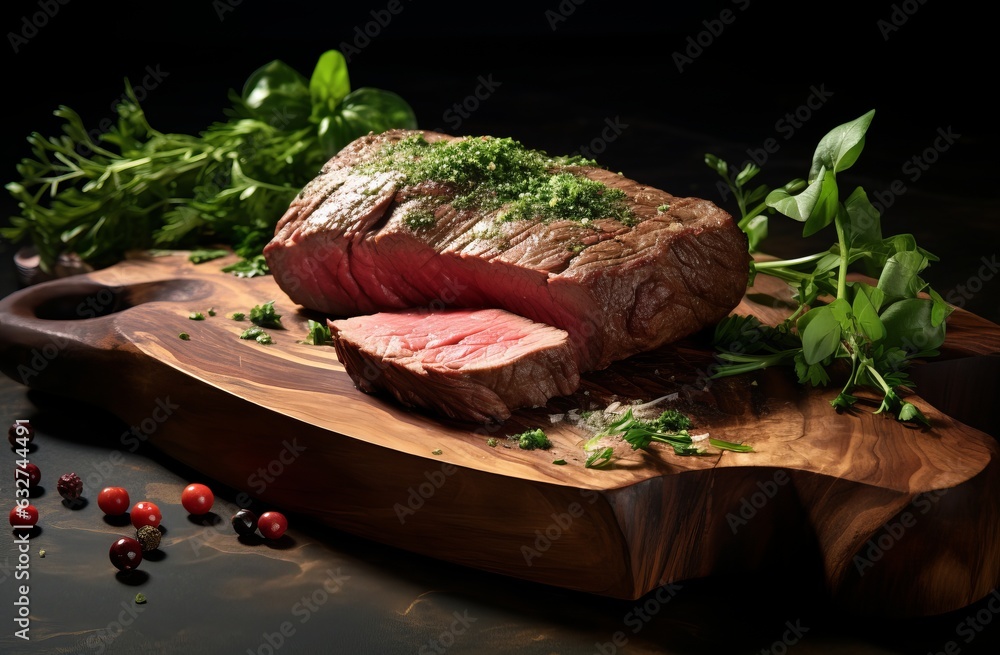 Beef steak background