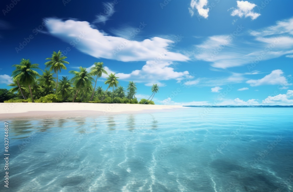 Tropical island beach wallpaper