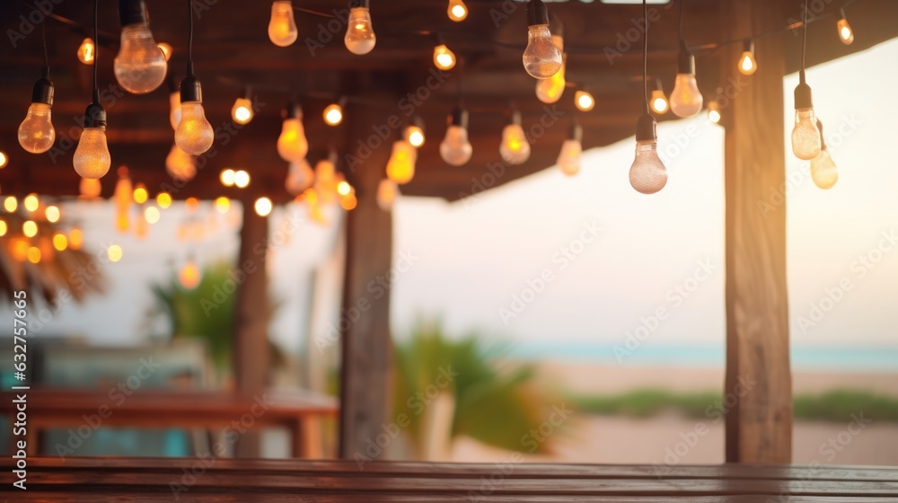 Summer beach cafe background