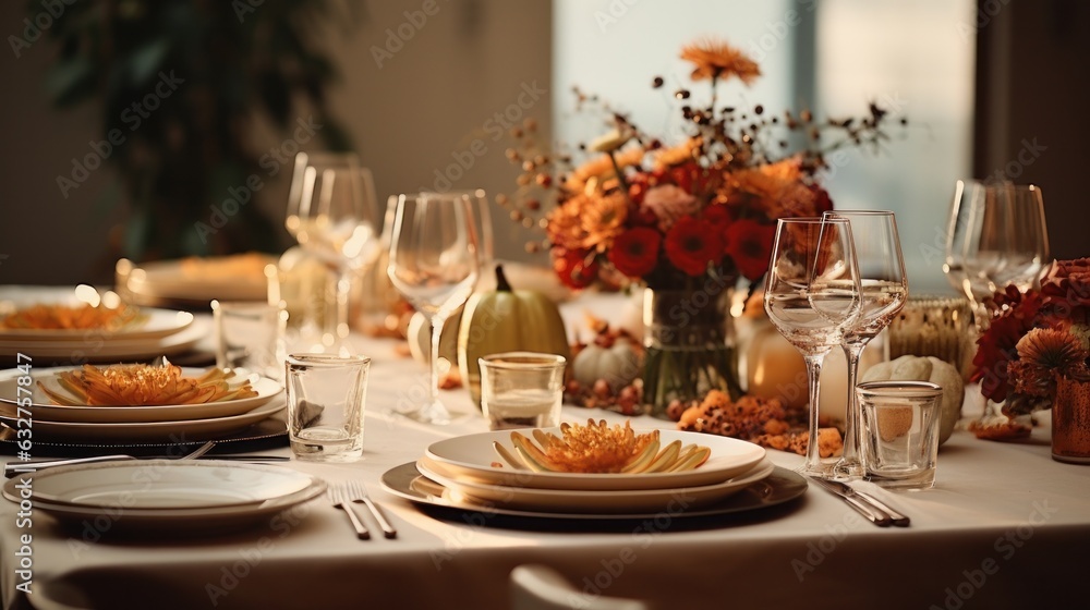 Thanksgiving dinner table background