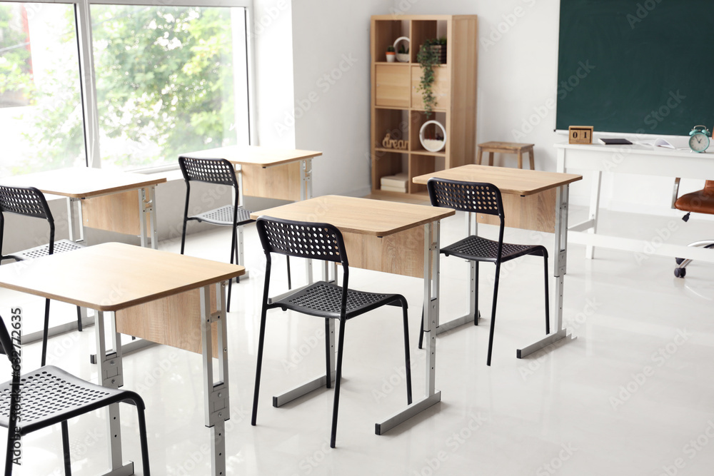 Interior of modern empty  classroom