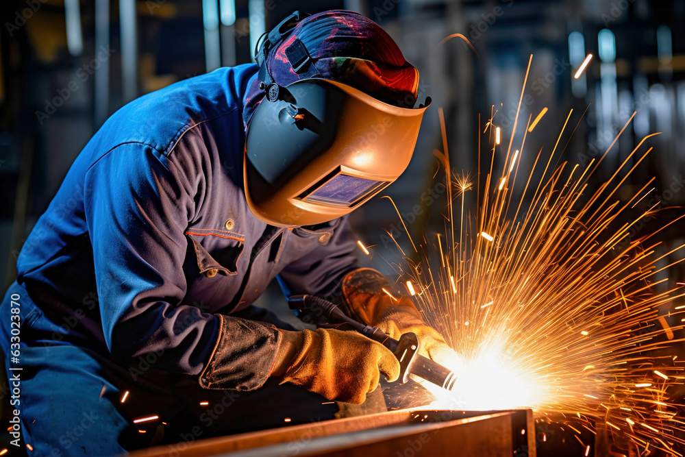 Welder at work