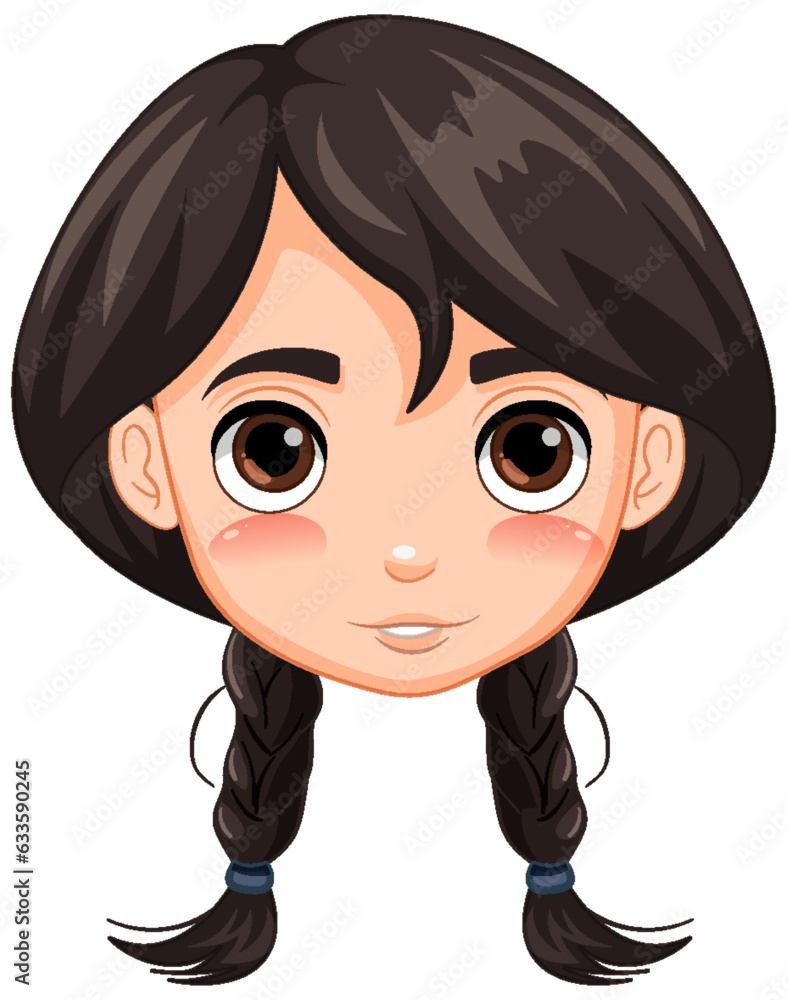 Asian Girl with Braided Hairstyle