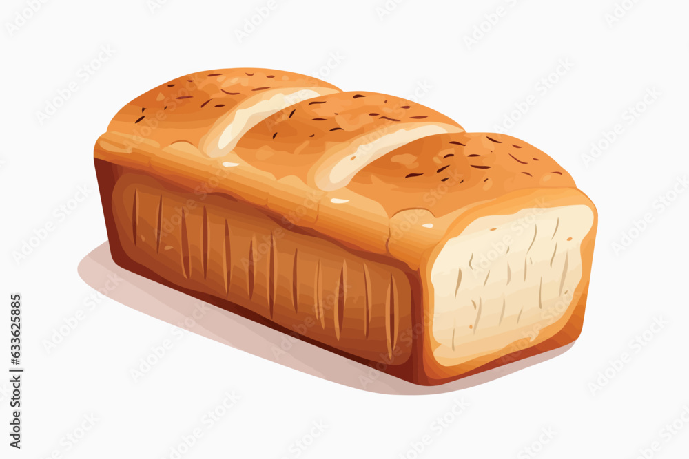 loaf of bread vector flat minimalistic isolated illustration