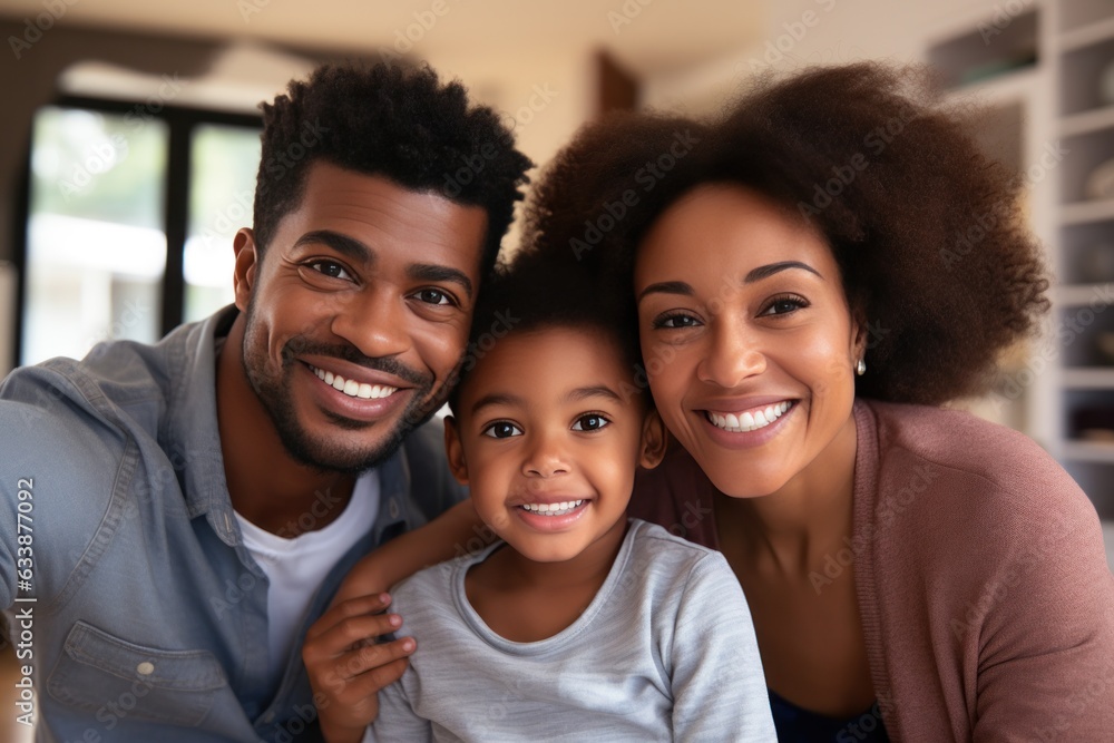 Happy family at home