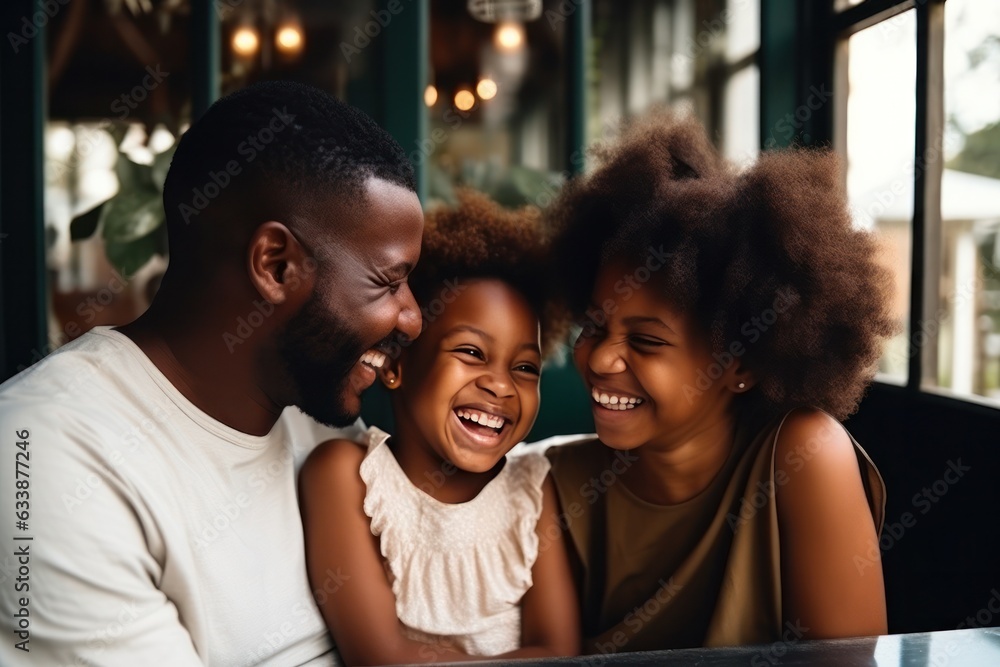 Happy family at home