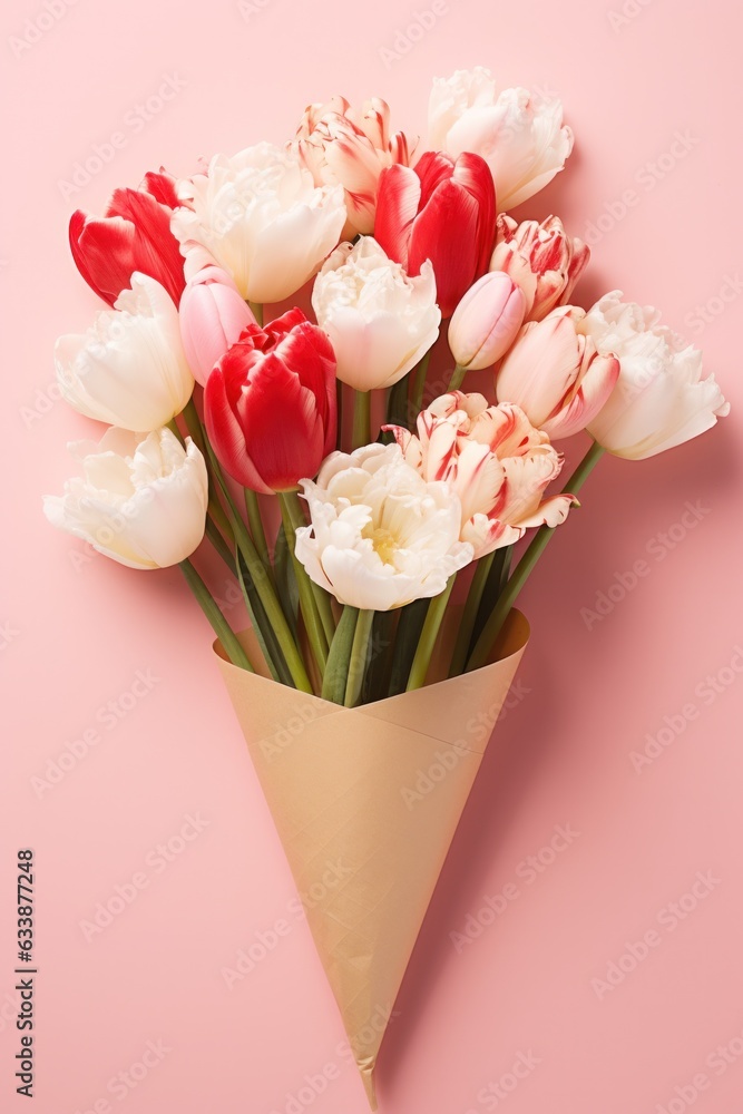 Pink flower bouquet background