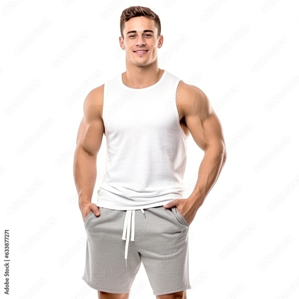 Man in sportwear isolated