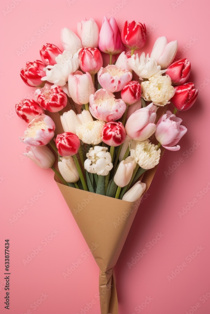 Pink flower bouquet background