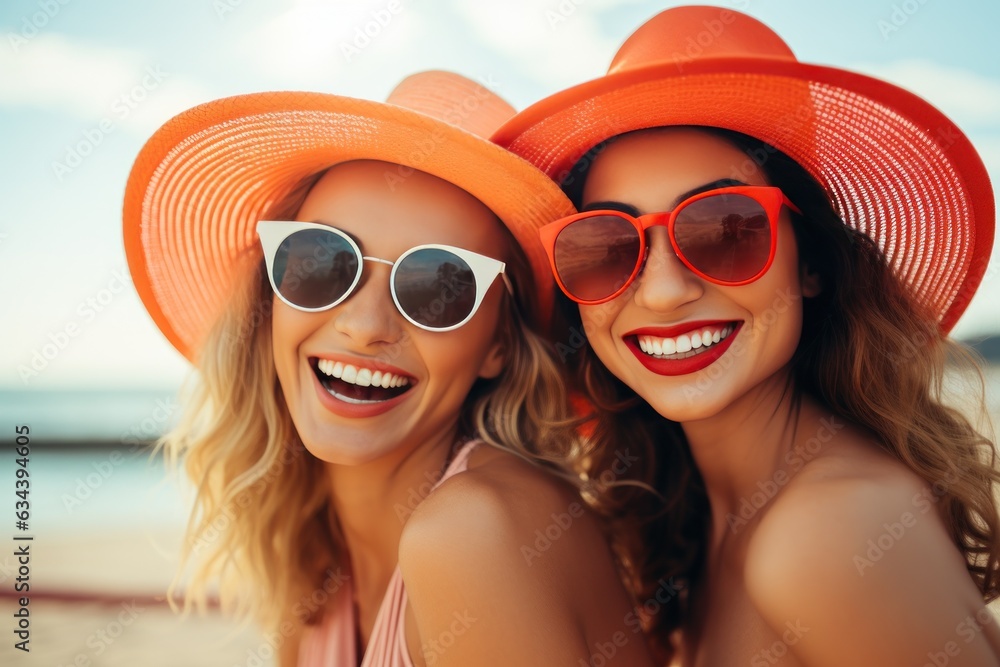 Happy woman on the beach