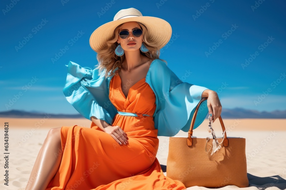 Happy woman on the beach