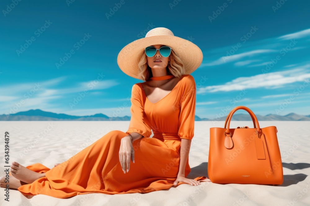 Happy woman on the beach