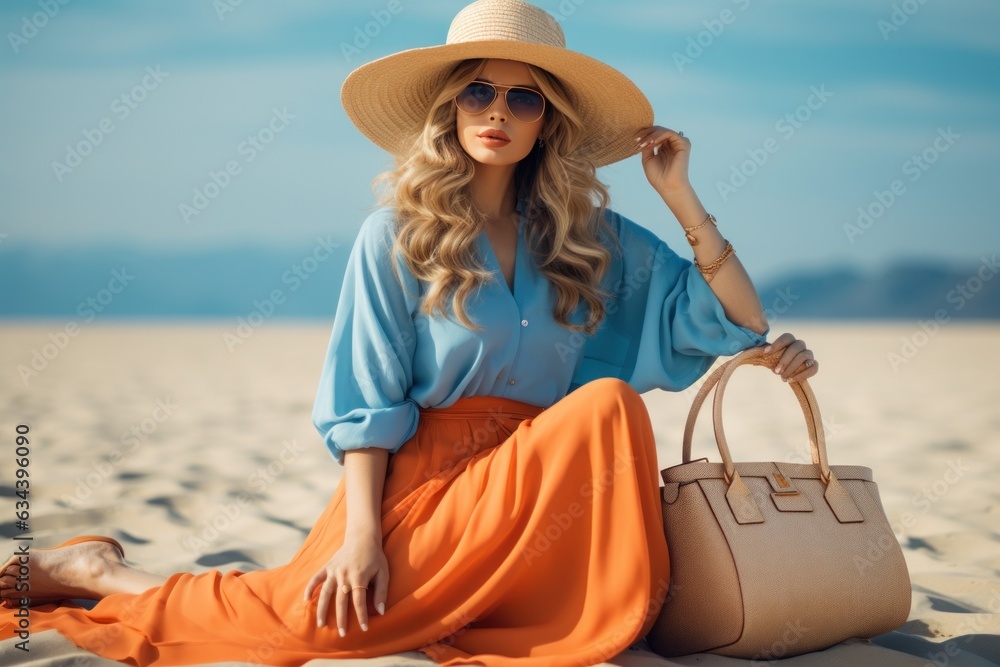 Happy woman on the beach