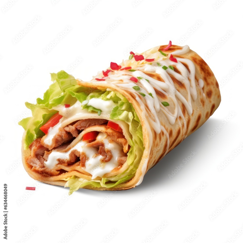 Fresh shawarma isolated