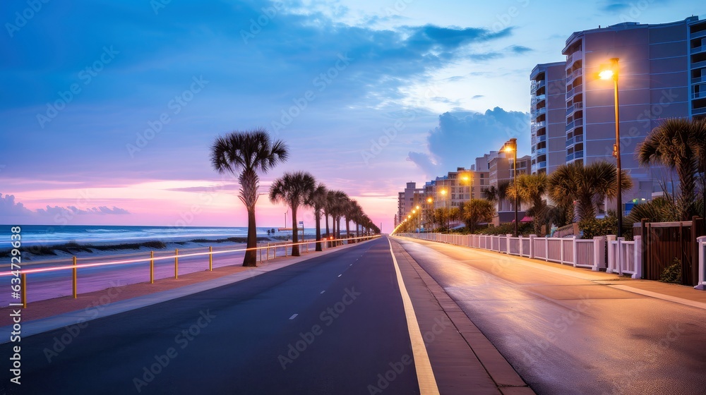 Empty asphalt road beside the sea background, highway beside the sea, outdoors horizontal image, Gen