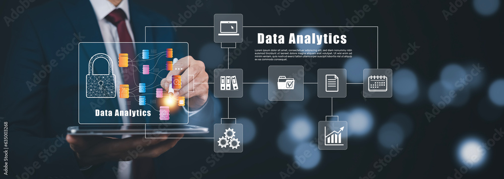 Working Data Analytics and Data Management Systems and Metrics connected to corporate strategy datab