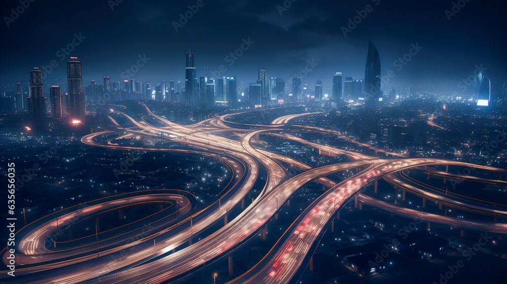 Traffic In Night 