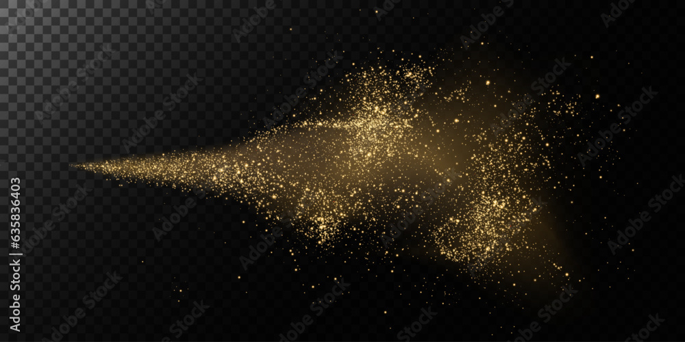 golden dust light png. Bokeh light lights effect background. Christmas glowing dust background Chris