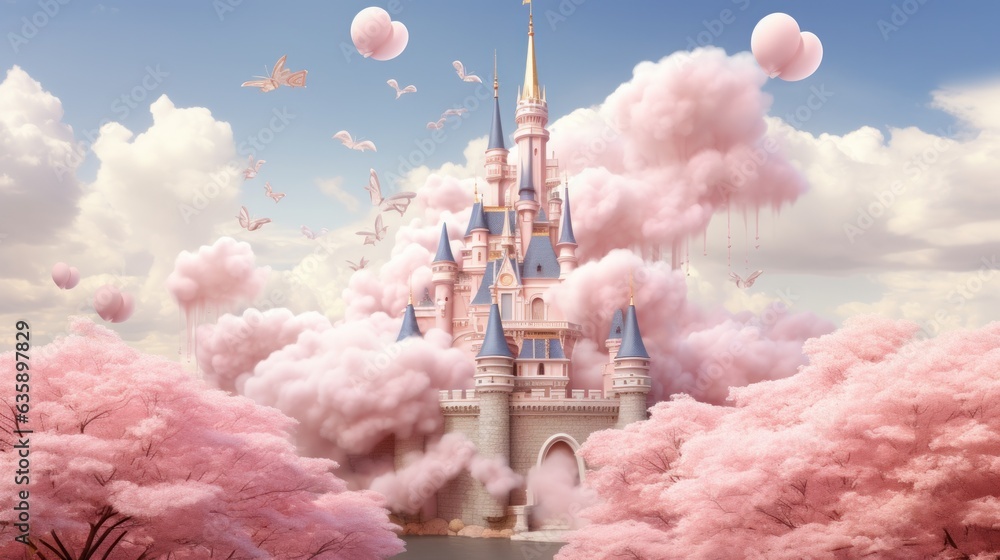 Pink princess castle