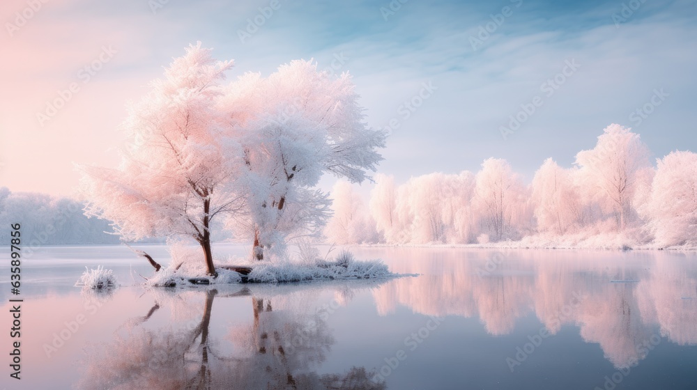 Winter natural background