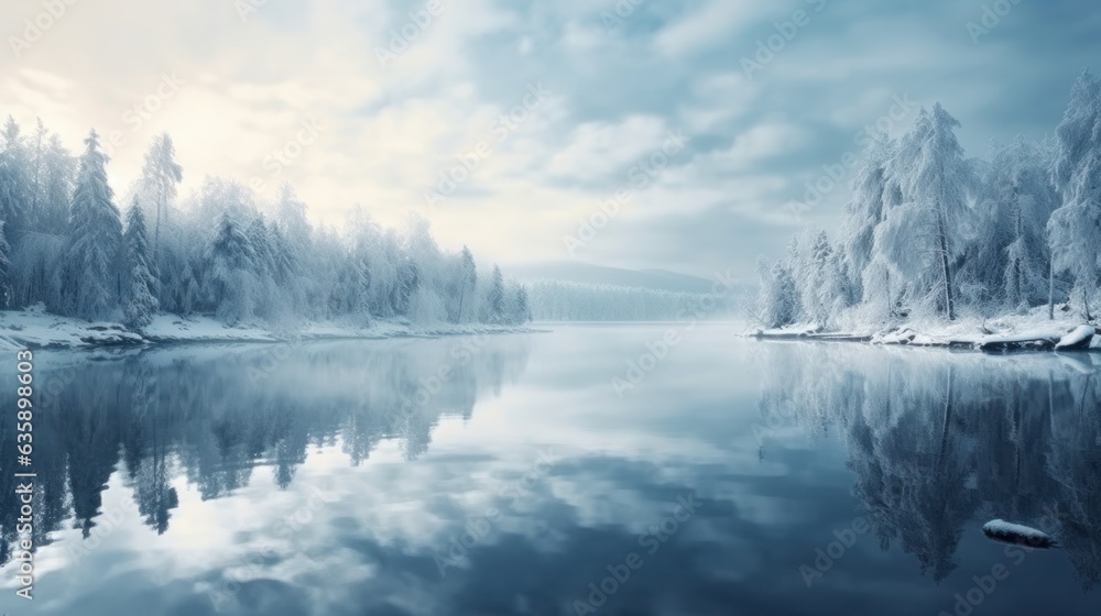 Winter natural background