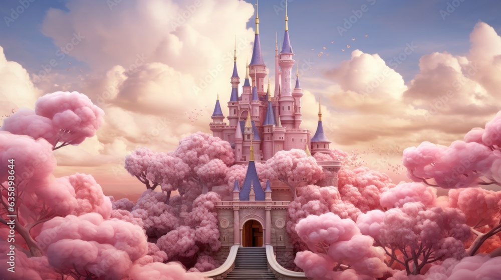 Pink princess castle