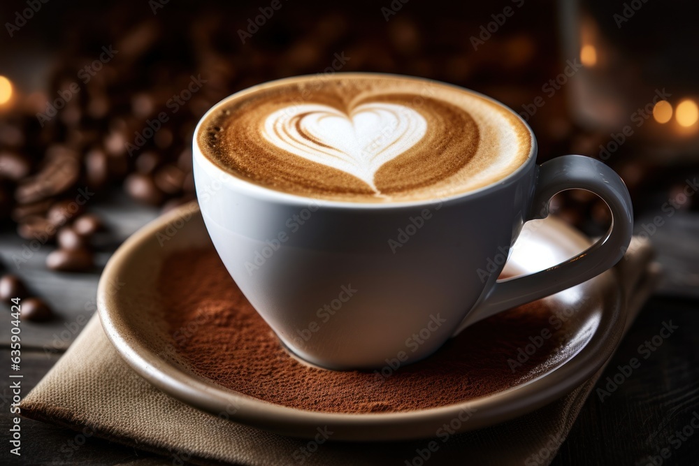 Cup of coffee with heart