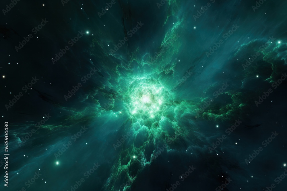 Green abstracr space background